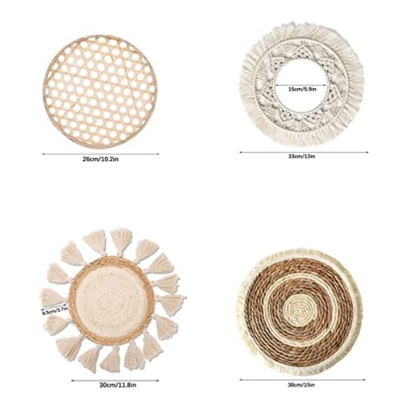 Boho Woven Wall Set with Bamboo Tray