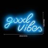 Bright "Good Vibes" LED Neon Sign, USB Powered