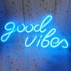 Bright "Good Vibes" LED Neon Sign, USB Powered