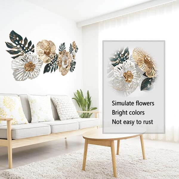 CLXRZM 3D Metallblume Wandskulptur