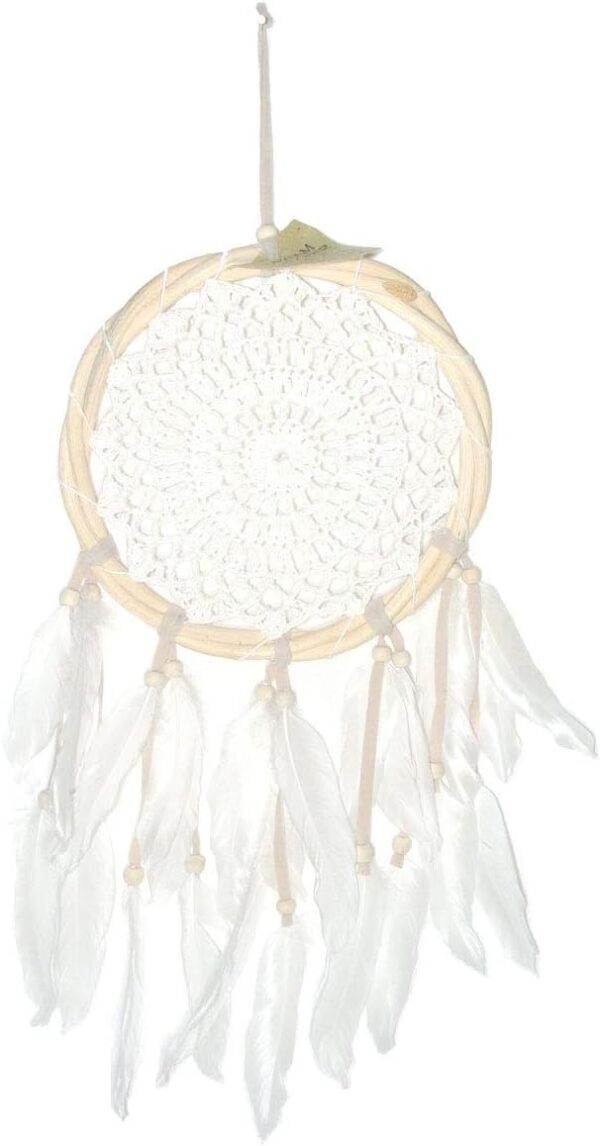 Crochet Bamboo Dreamcatcher Mobile, 16 cm Diameter