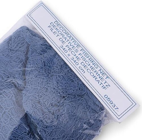Decorative Cotton Fishing Net With Floats, Blue