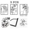 DETENE Minimalist Metal Wall Art Set