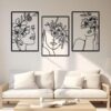 DETENE Minimalist Metal Wall Art Set
