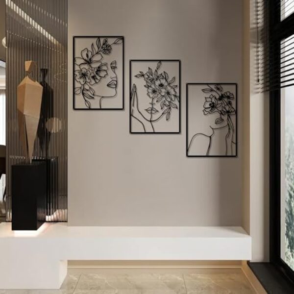 DETENE Minimalist Metal Wall Art Set
