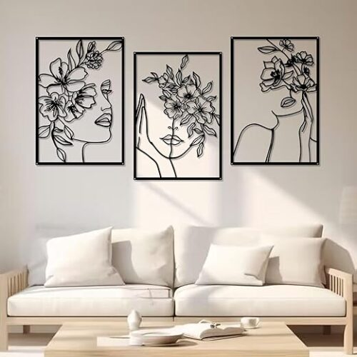 Detene Minimalist Metal Wall Art Set