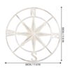 Distressed Metal Compass Wall Hanging - White