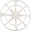 Distressed Metal Compass Wall Hanging - White