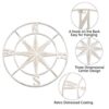 Distressed Metal Compass Wall Hanging - White