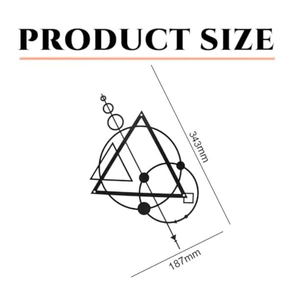 Elegant 3D Geometric Metal Wall Art