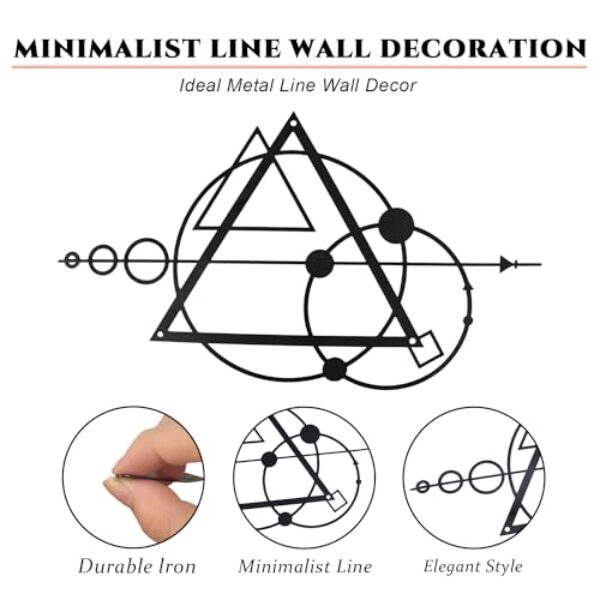 Elegant 3D Geometric Metal Wall Art