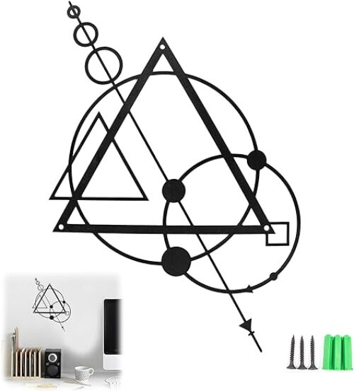 Elegant 3D Geometric Metal Wall Art
