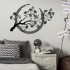 ESTART Ginkgo Metal Wall Art - Black