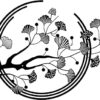ESTART Ginkgo Metal Wall Art - Black