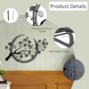 ESTART Ginkgo Metal Wall Art - Black