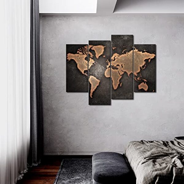 First Wall Art World Map Canvas