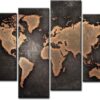 First Wall Art World Map Canvas
