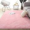 Fluffy Non-Slip Pink Rug (140 x 200 cm)