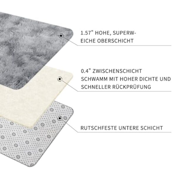 Fluffy Non-Slip Washable Rug, 200 x 300 cm