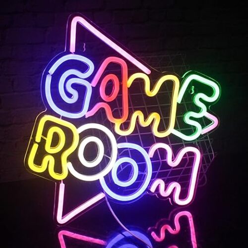 Game Room Neon Sign - Colorful Led, Usb-Powered