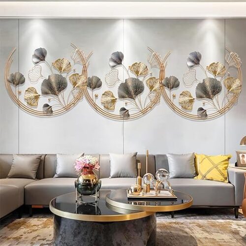 Gerhwash Gold Gingko Metal Wall Art