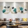 Gold 3D Ginkgoblatt Wandskulptur - 150x50 cm
