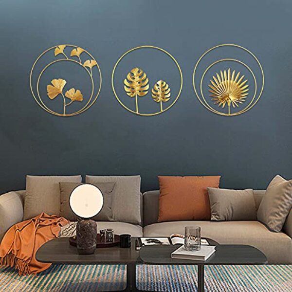 Gold 3D Metal Ginkgo Wall Art