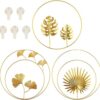 Gold 3D Metal Ginkgo Wall Art