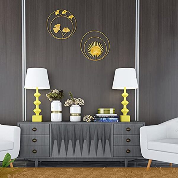 Gold 3D Metal Ginkgo Wall Art