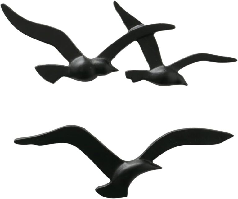 Gold Metal Bird Wall Art - Nautical Design