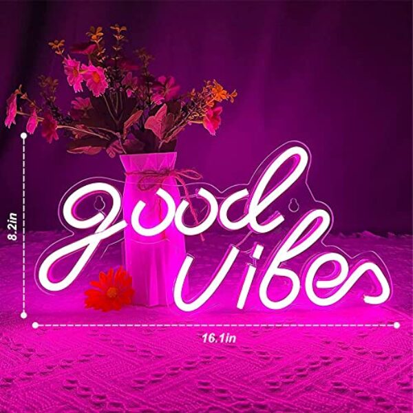 Good Vibes Neon LED Sign, USB Powered