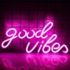 Good Vibes Neon LED Sign, USB Powered