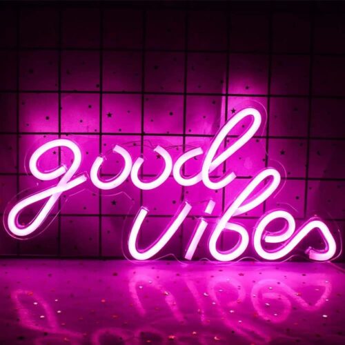 Good Vibes Neon Led Sign, Usb Powered