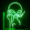Green Smoking Alien Neon LED Light Sign