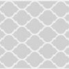 Grey Vinyl Quatrefoil Rug, 66x180 cm