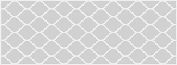 Grey Vinyl Quatrefoil Rug, 66x180 cm