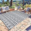 Grauer wasserdichter Terrassenteppich - 180 x 270 cm