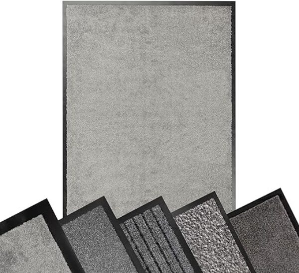 Graue, rutschfeste XXL-Schmutzfangmatte (90x300 cm)