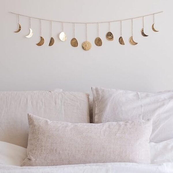 Hammered Gold Moon Phase Garland - 91cm