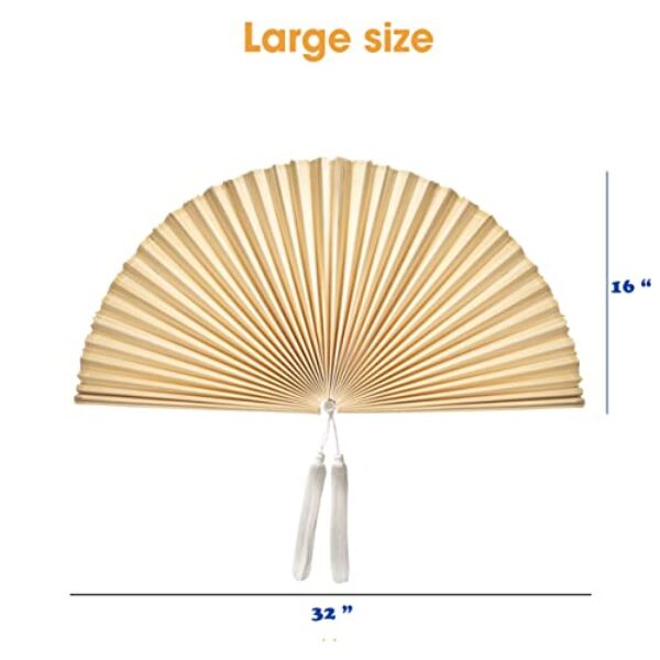 Handgefertigter Wandfächer aus Bambus (81,3 cm, böhmischer Stil)