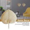Handmade Bamboo Rattan Fans - Natural, 2 Pack