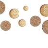 Handmade Bamboo Rattan Wall Decor Set (8 Unique Pieces)