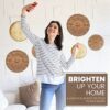 Handmade Bamboo Rattan Wall Decor Set (8 Unique Pieces)