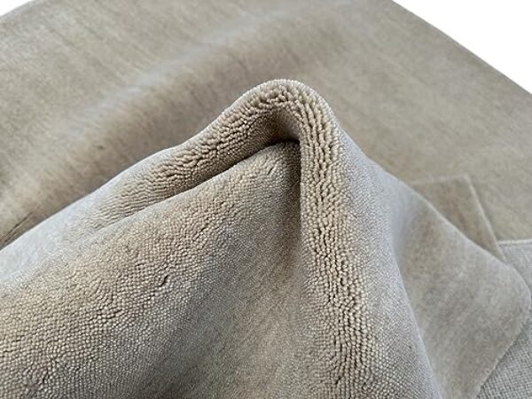 Handmade Beige Gabbeh Wool Rug 120x180 cm