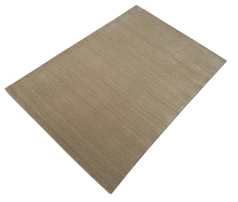 Handmade Beige Gabbeh Wool Rug 120x180 cm
