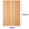 Handgefertigter Boho-Jute-Teppich, 200x140cm Natur, strapazierfähig, Outdoor