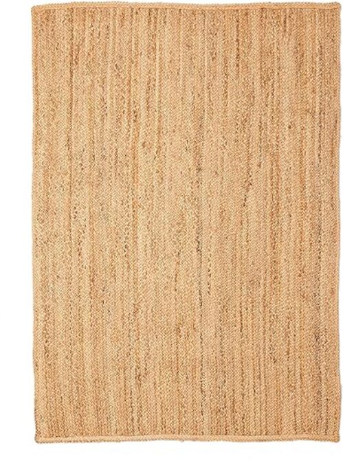 Handgefertigter Boho-Jute-Teppich, 200X140Cm Natürlich, Langlebig, Outdoor