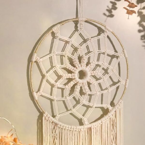 Handmade Boho Macrame Dream Catcher with Tassels, Large 88cm