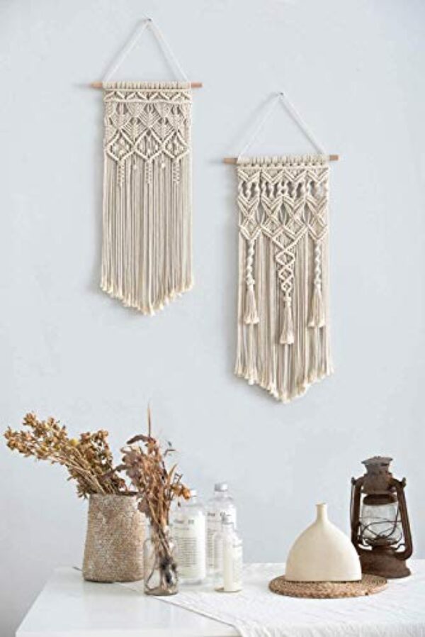 Handgemachte Boho Makramee Wandkunst - 2 Stück