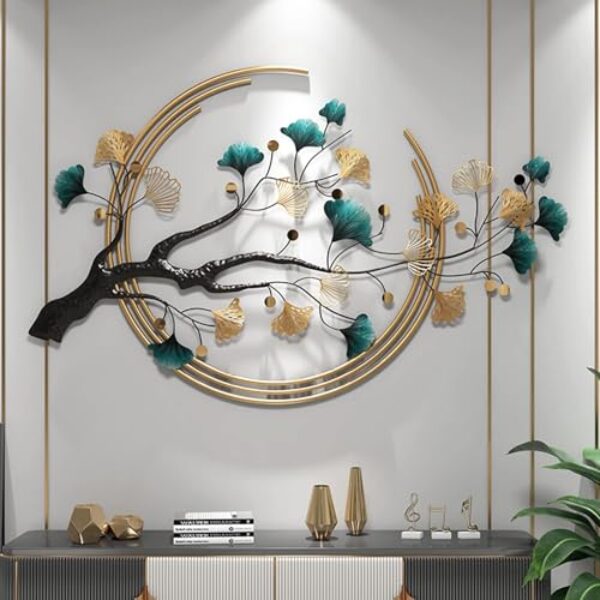 Handmade Metal Ginkgo Tree Wall Art - 110 x 68 cm